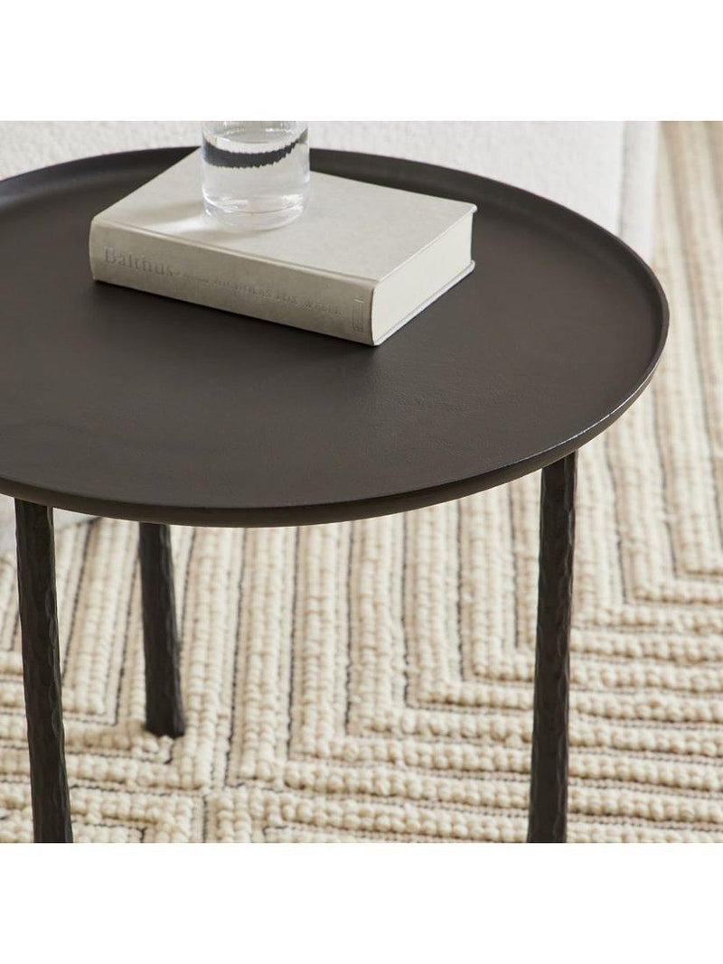 West Elm Sintra metal side table dark bronze 61cm (British brand)
