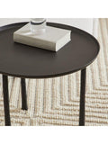 West Elm Sintra metal side table dark bronze 61cm (British brand)