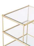 West Elm Terrace Side Table Antique Brass 59cm height - British product