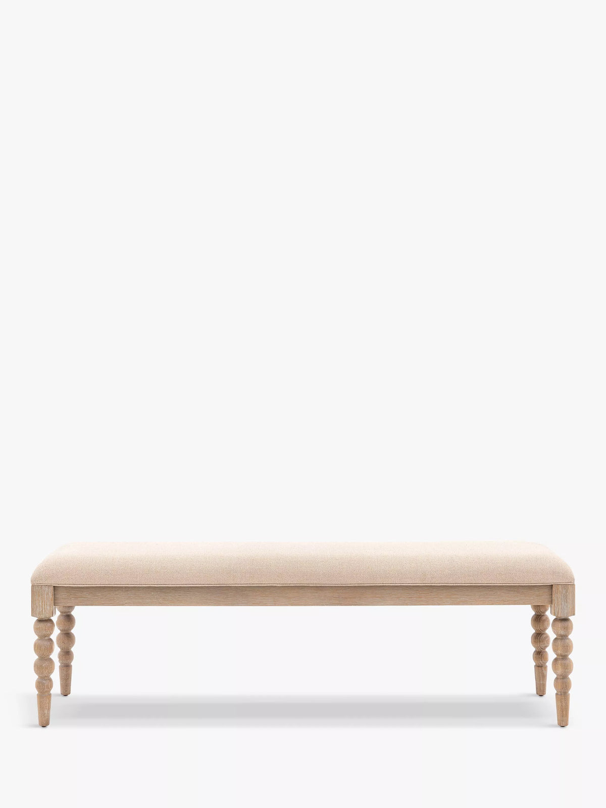 Gallery Direct Bessemer oak upholstered dining bench 145cm, UK version