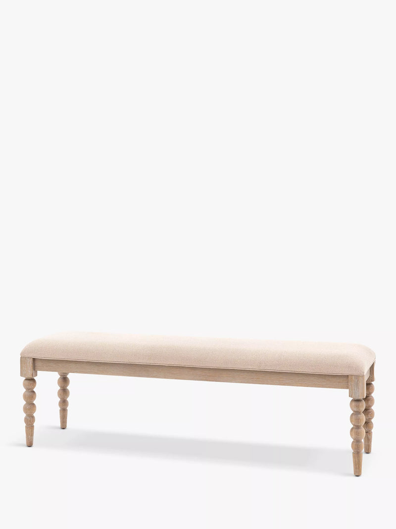 Gallery Direct Bessemer oak upholstered dining bench 145cm, UK version