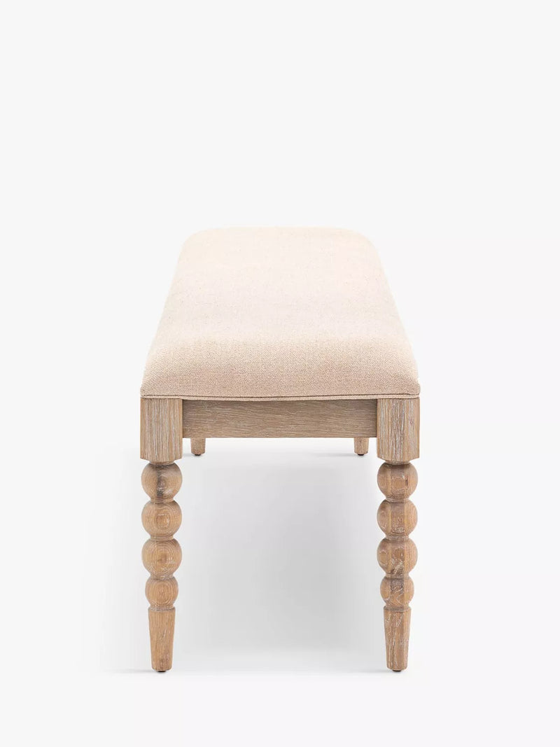 Gallery Direct Bessemer oak upholstered dining bench 145cm, UK version