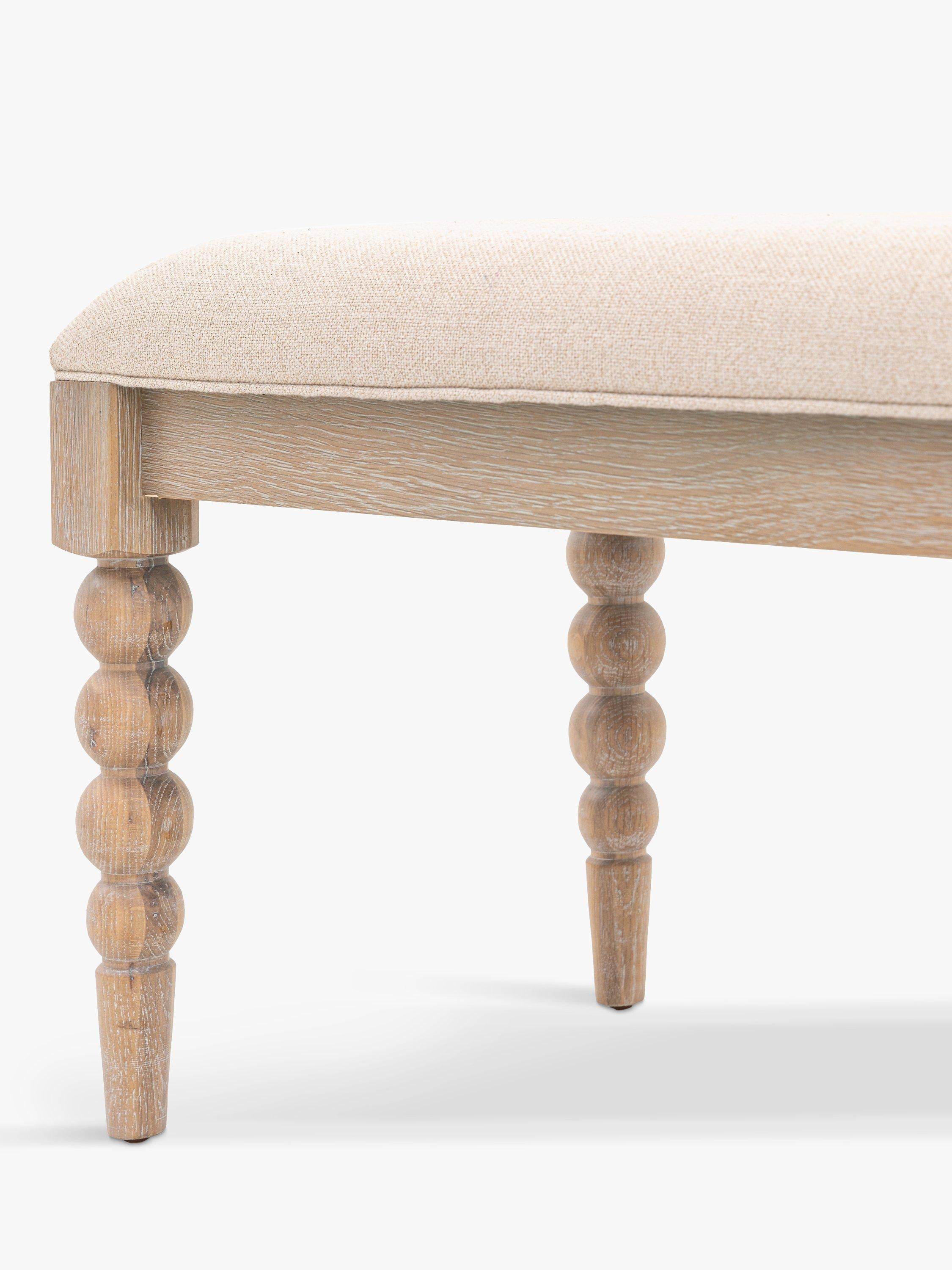 Gallery Direct Bessemer oak upholstered dining bench 145cm, UK version