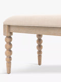 Gallery Direct Bessemer oak upholstered dining bench 145cm, UK version