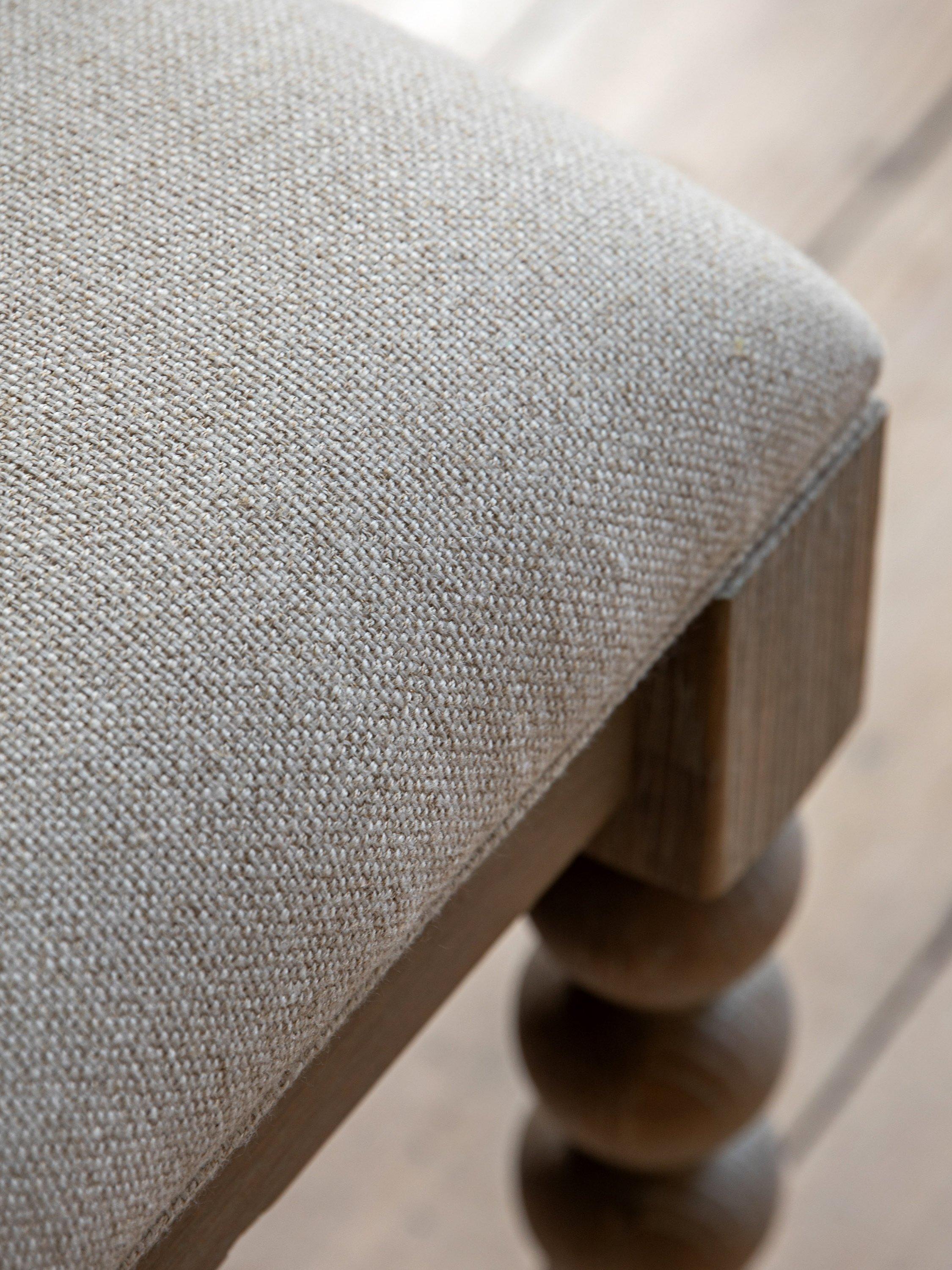 Gallery Direct Bessemer oak upholstered dining bench 145cm, UK version