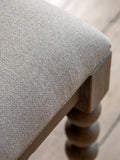Gallery Direct Bessemer oak upholstered dining bench 145cm, UK version