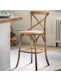 Gallery Direct Ocala bar stools set of two natural finish imported from the UK