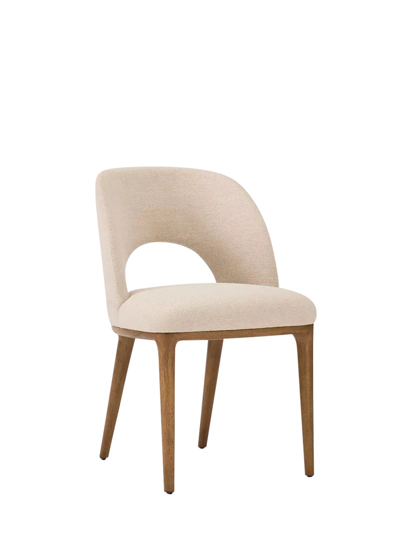 West Elm Boerum dining chair in sand burnt wax finish - British product