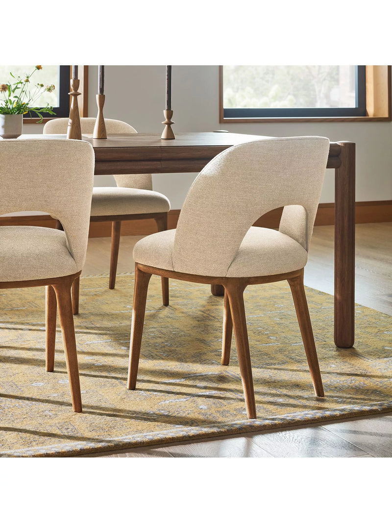 West Elm Boerum dining chair in sand burnt wax finish - British product