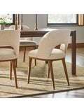 West Elm Boerum dining chair in sand burnt wax finish - British product