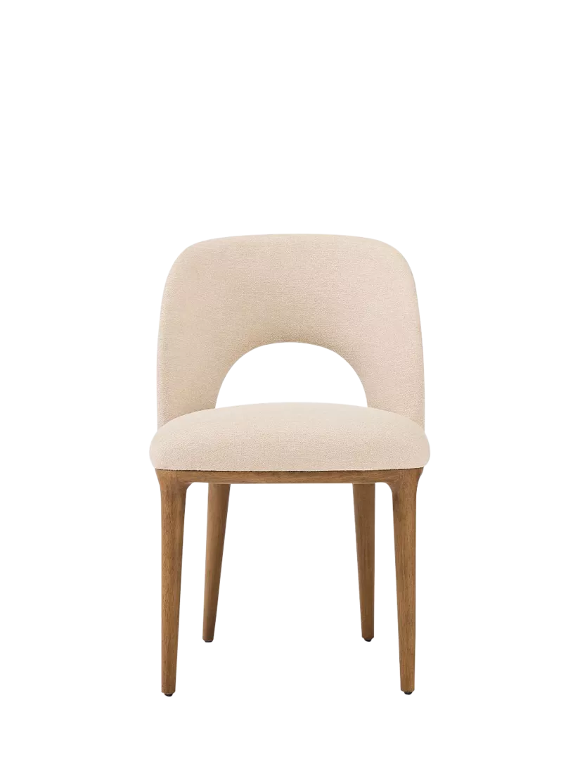 West Elm Boerum dining chair in sand burnt wax finish - British product