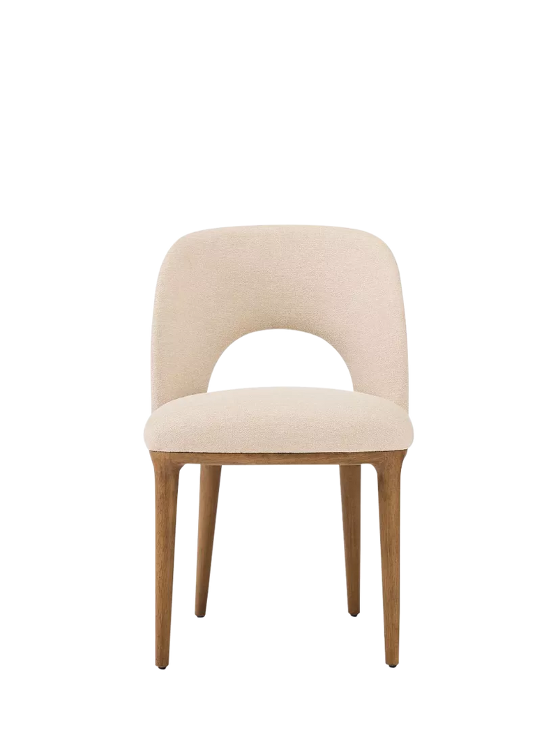 West Elm Boerum dining chair in sand burnt wax finish - British product