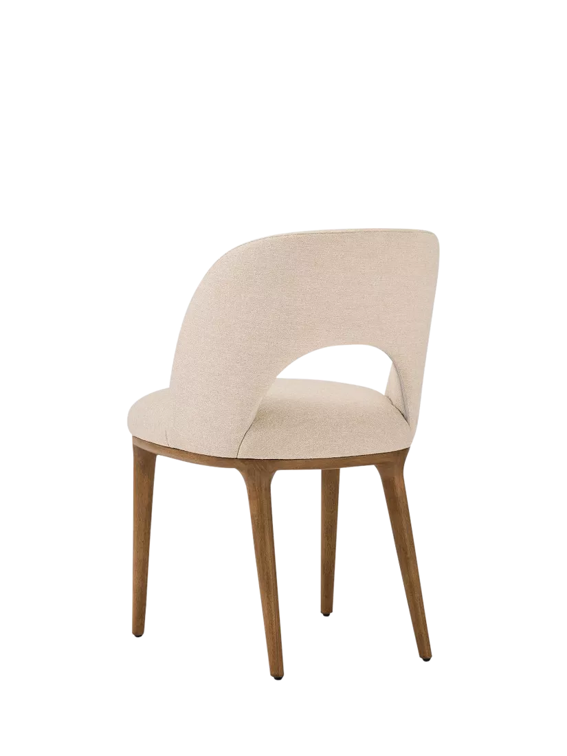 West Elm Boerum dining chair in sand burnt wax finish - British product