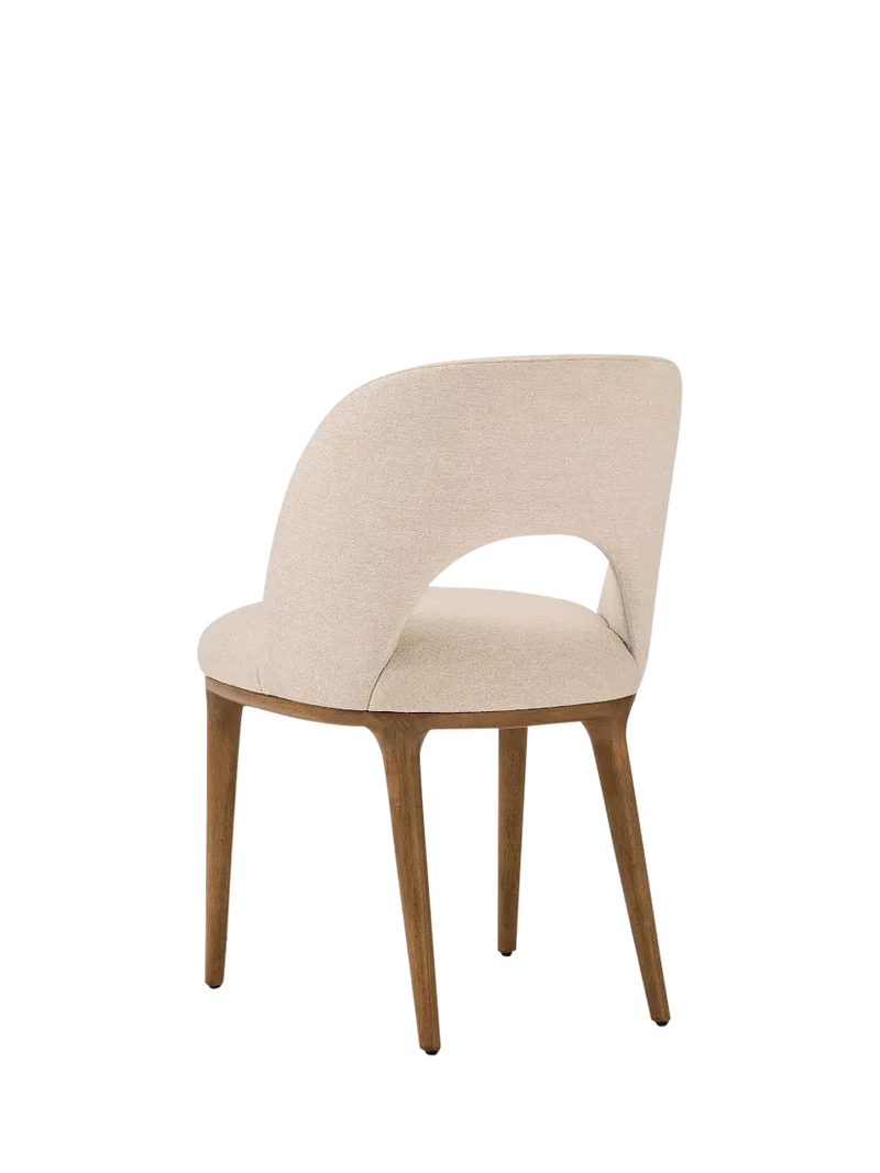 West Elm Boerum dining chair in sand burnt wax finish - British product