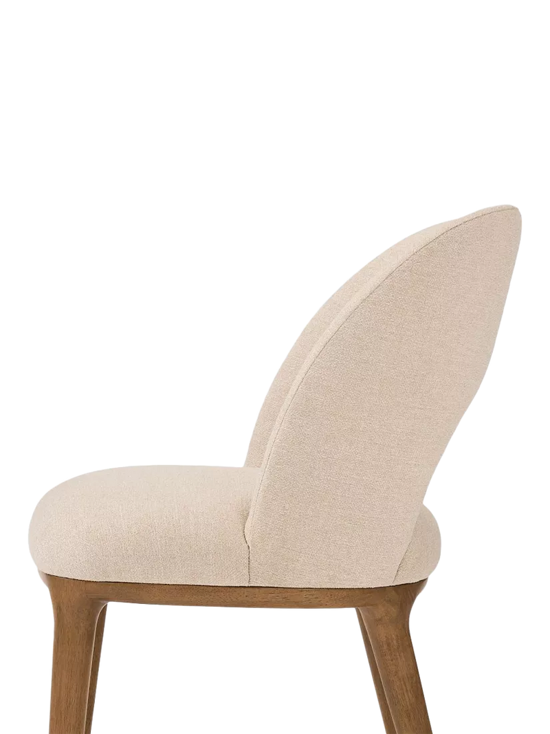 West Elm Boerum dining chair in sand burnt wax finish - British product