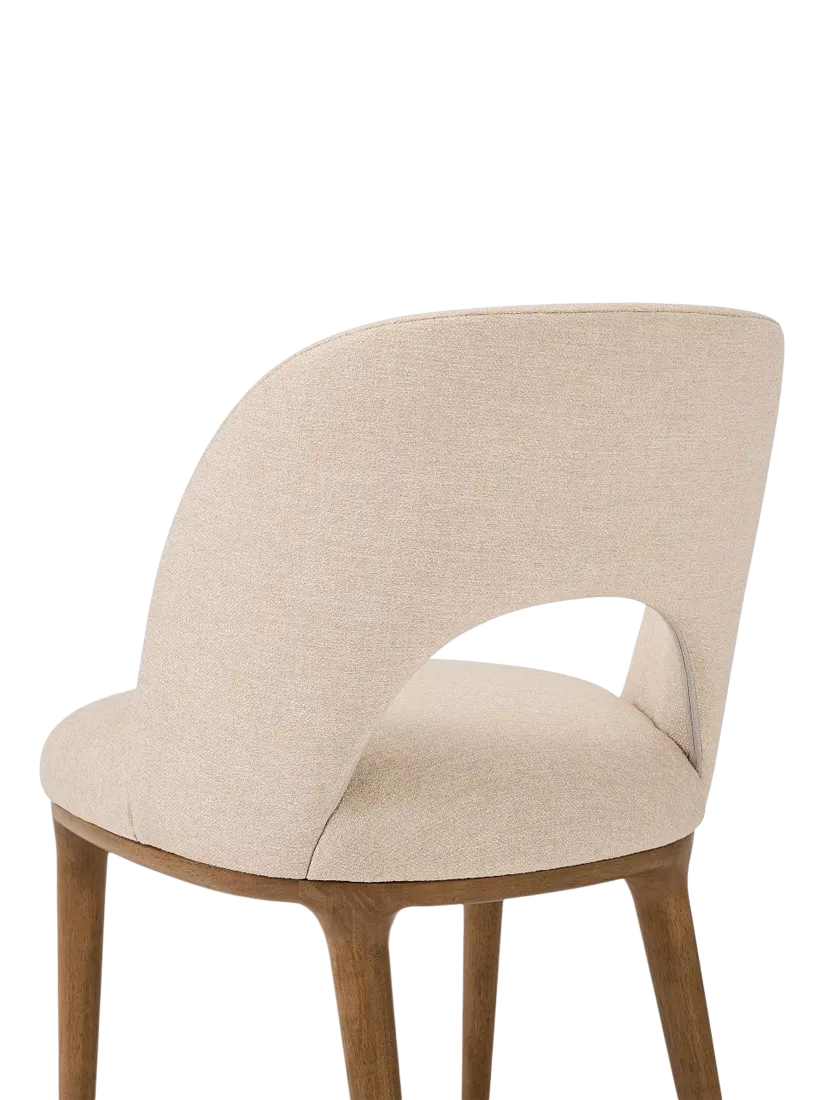 West Elm Boerum dining chair in sand burnt wax finish - British product