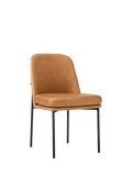 West Elm leather and metal dining chair Sesame (British brand)