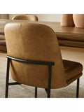 West Elm leather and metal dining chair Sesame (British brand)