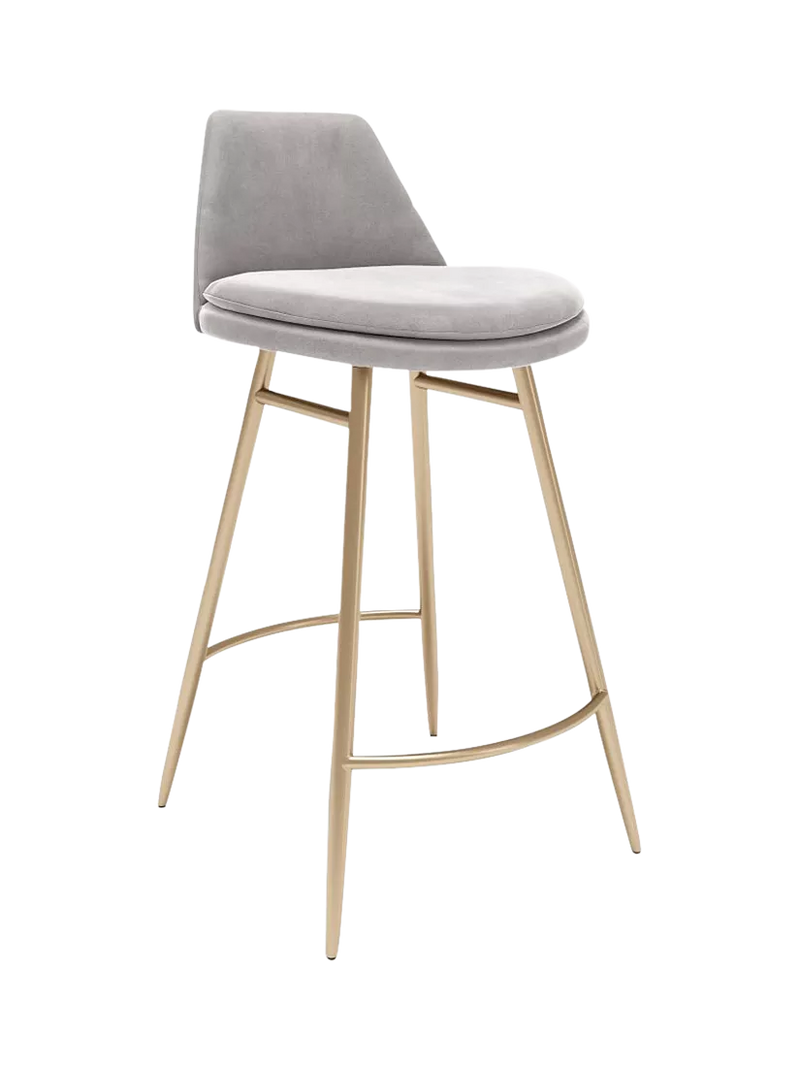 West Elm Finley bar stool Dune Light Bronze, imported from the UK