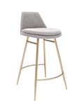 West Elm Finley bar stool Dune Light Bronze, imported from the UK