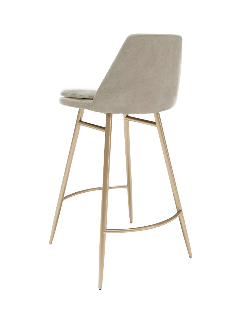 West Elm Finley bar stool Dune Light Bronze, imported from the UK