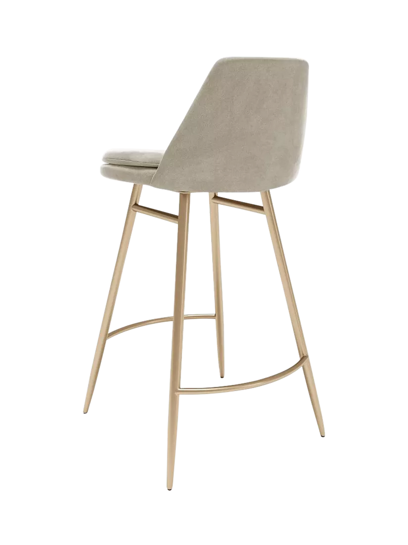 West Elm Finley bar stool Dune Light Bronze, imported from the UK