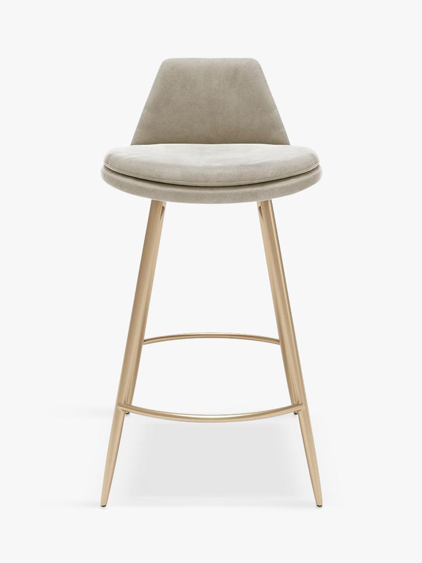 West Elm Finley bar stool Dune Light Bronze, imported from the UK