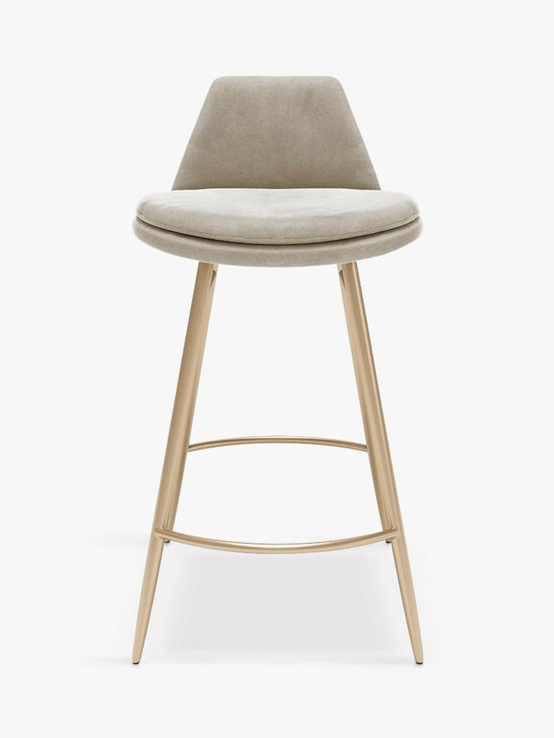 West Elm Finley bar stool Dune Light Bronze, imported from the UK