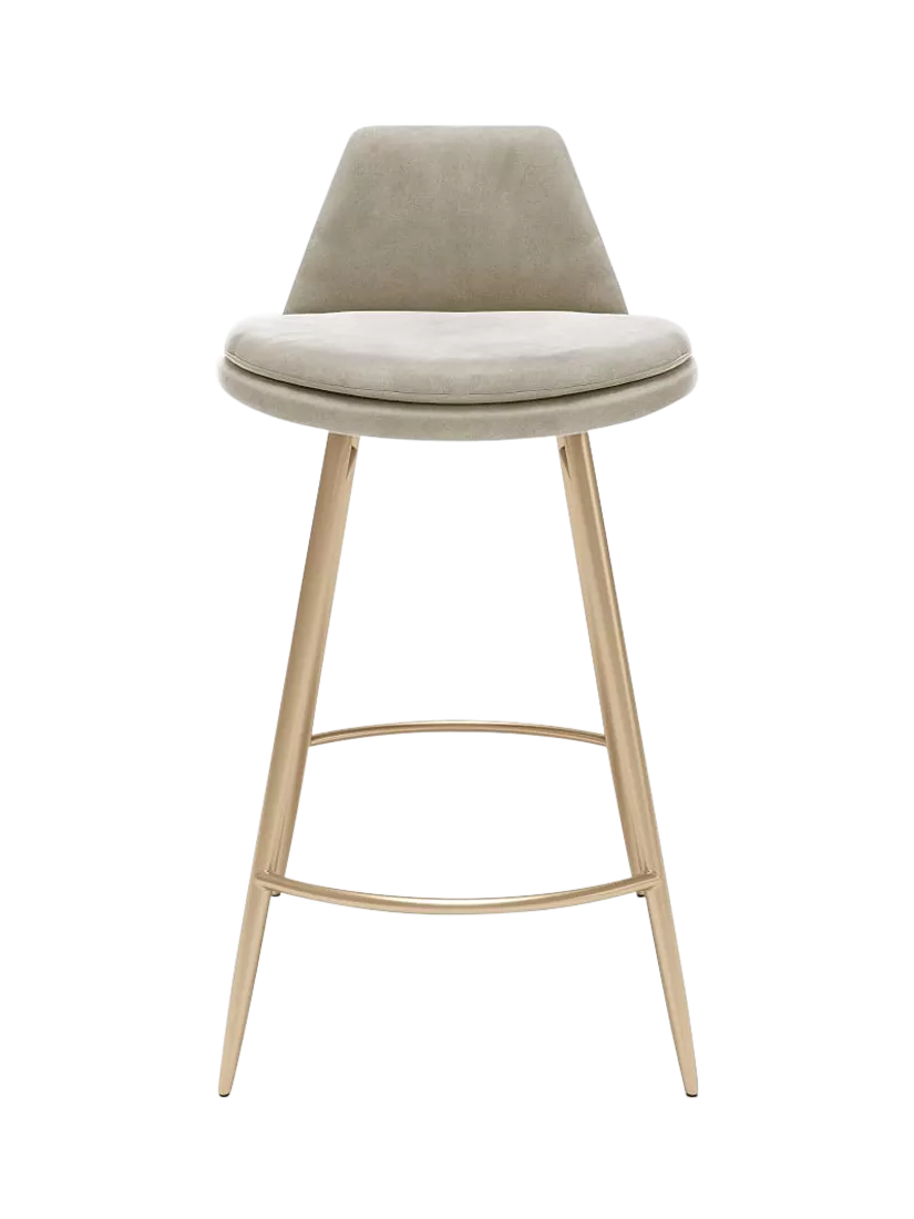 West Elm Finley bar stool Dune Light Bronze, imported from the UK