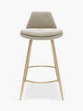 West Elm Finley bar stool Dune Light Bronze, imported from the UK