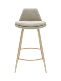 West Elm Finley bar stool Dune Light Bronze, imported from the UK