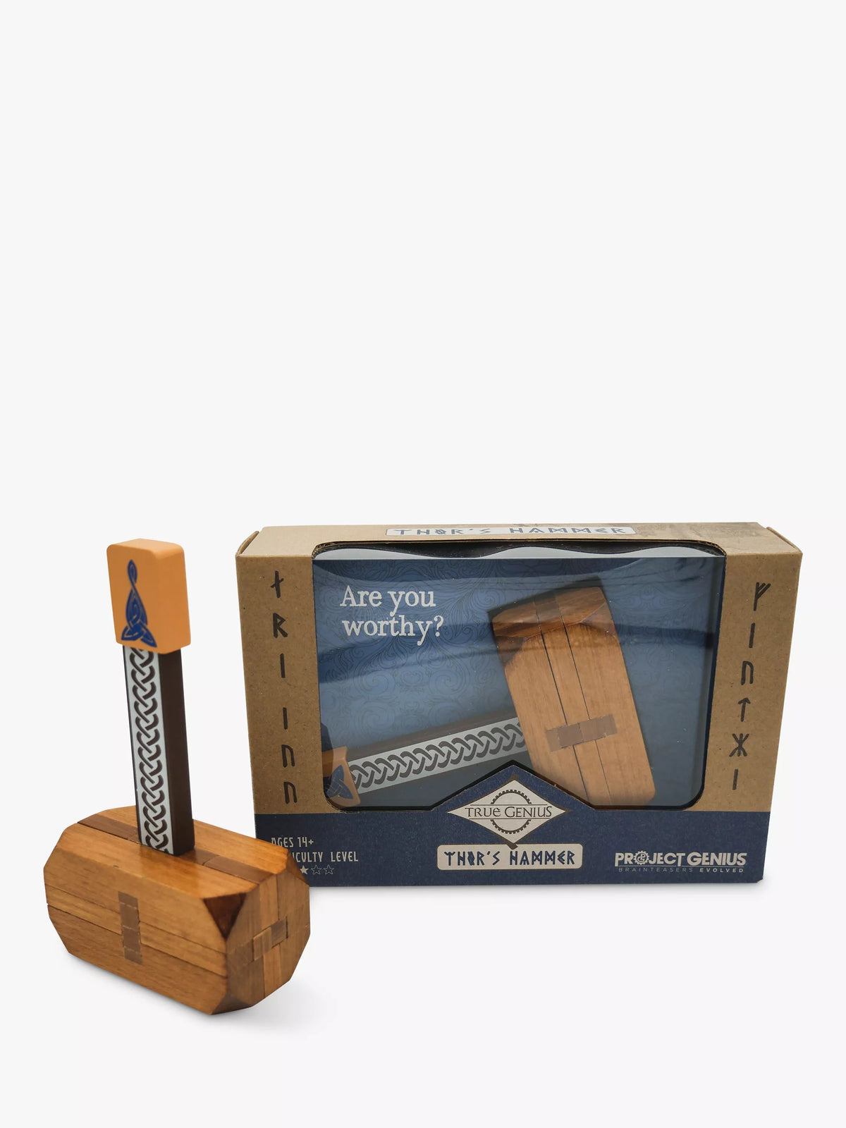 True Genius Thor's Hammer wooden brainteaser puzzle - British product