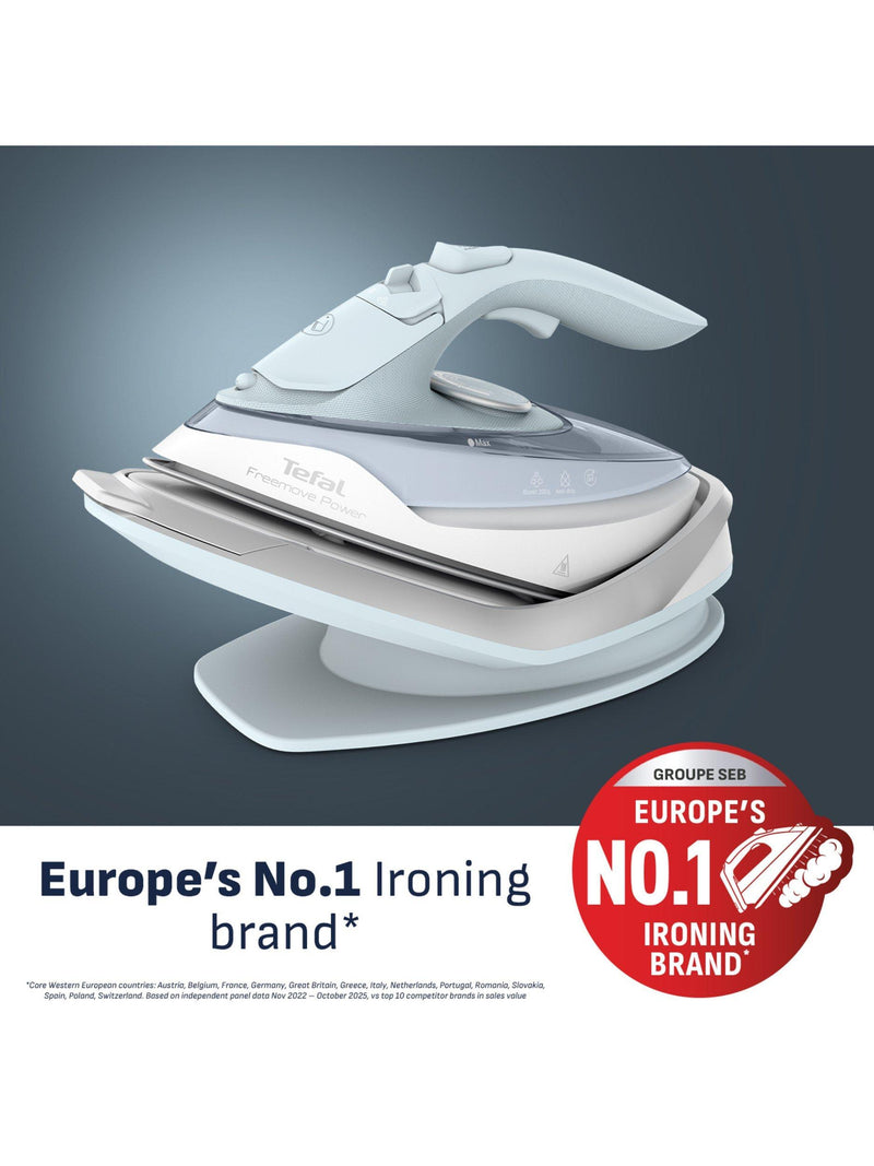 Tefal white blue cordless steam iron, imported from the UK