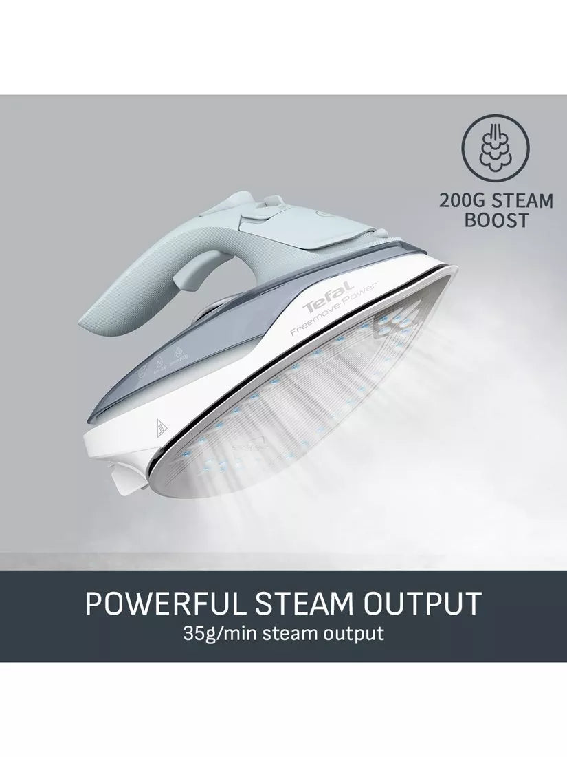Tefal white blue cordless steam iron, imported from the UK