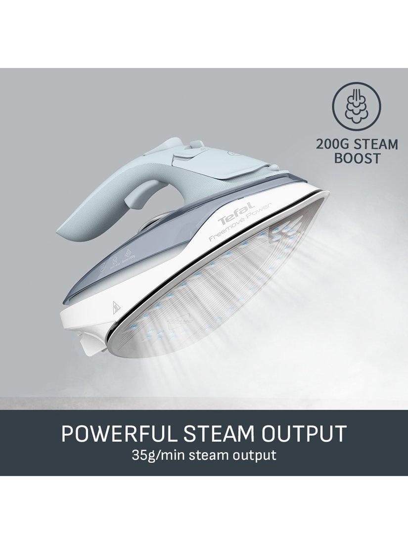 Tefal white blue cordless steam iron, imported from the UK
