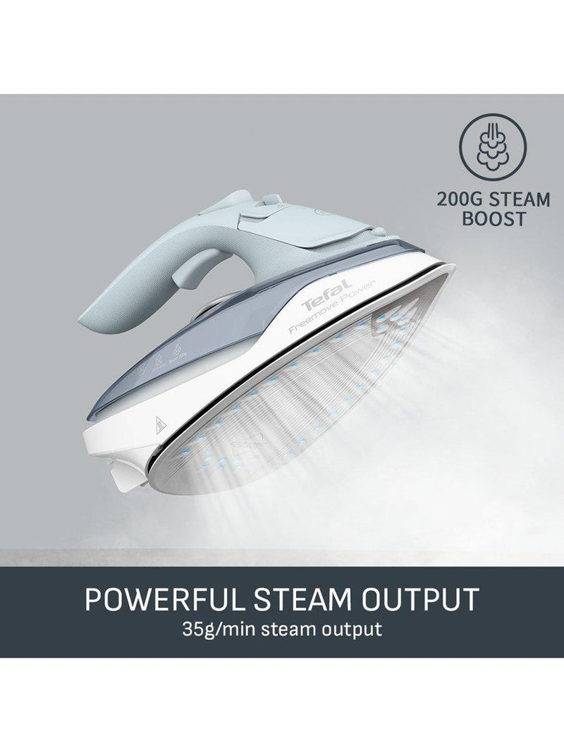 Tefal white blue cordless steam iron, imported from the UK