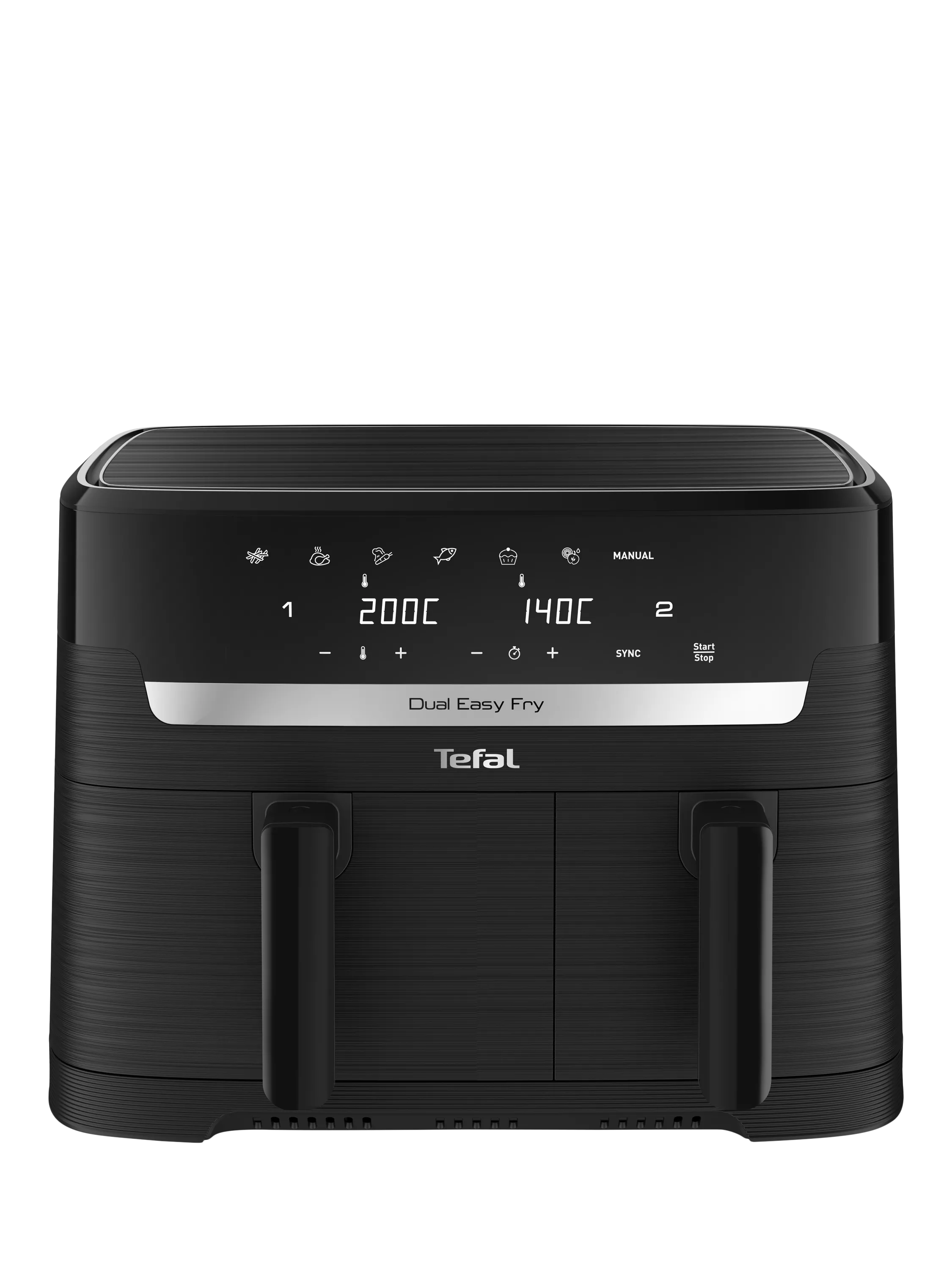 Tefal Easy Fry dual drawer air fryer 8.3L black - British product