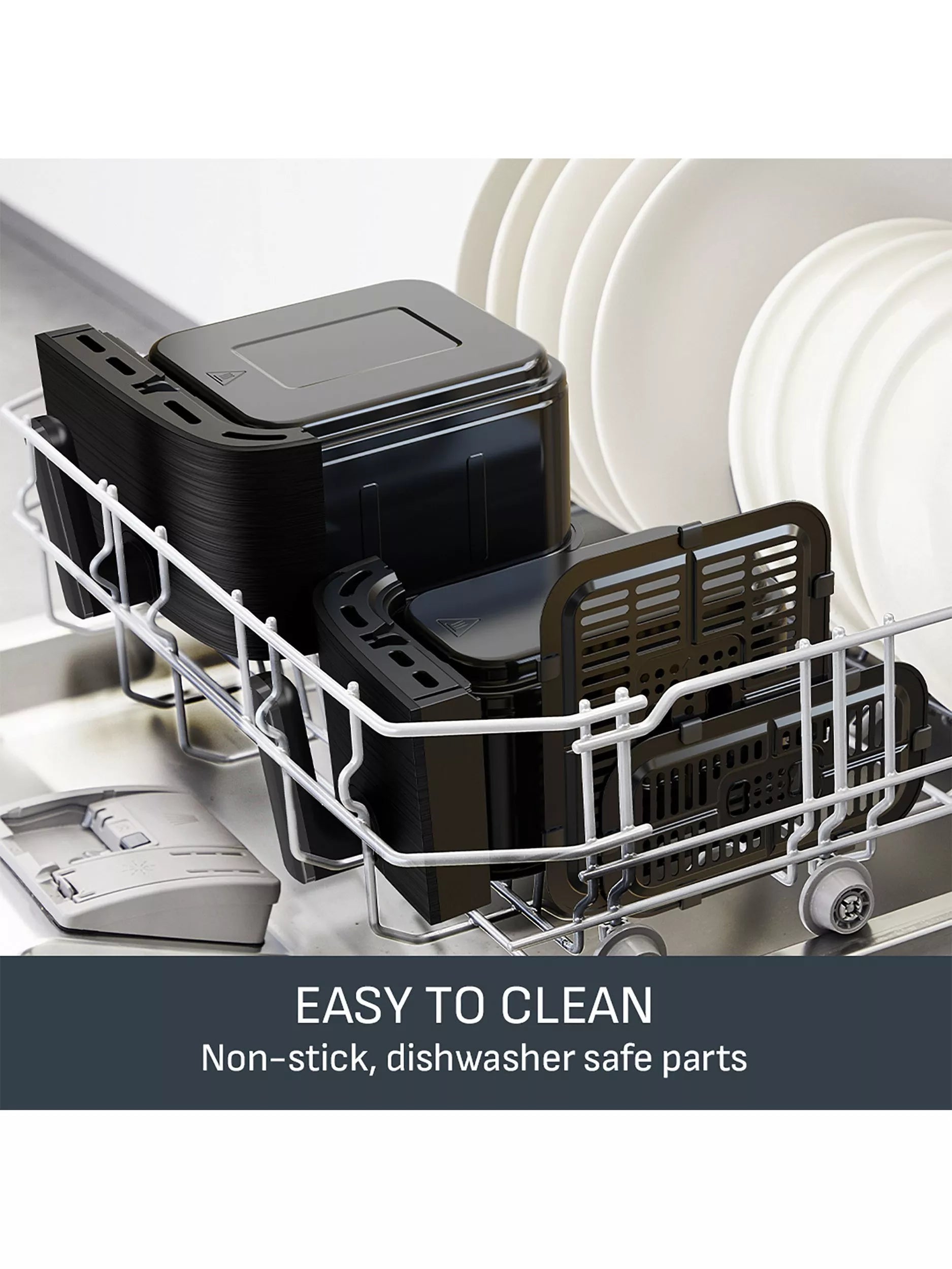 Tefal Easy Fry dual drawer air fryer 8.3L black - British product