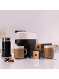 KRUPS white coffee machine with milk frother and mugs, imported from the UK