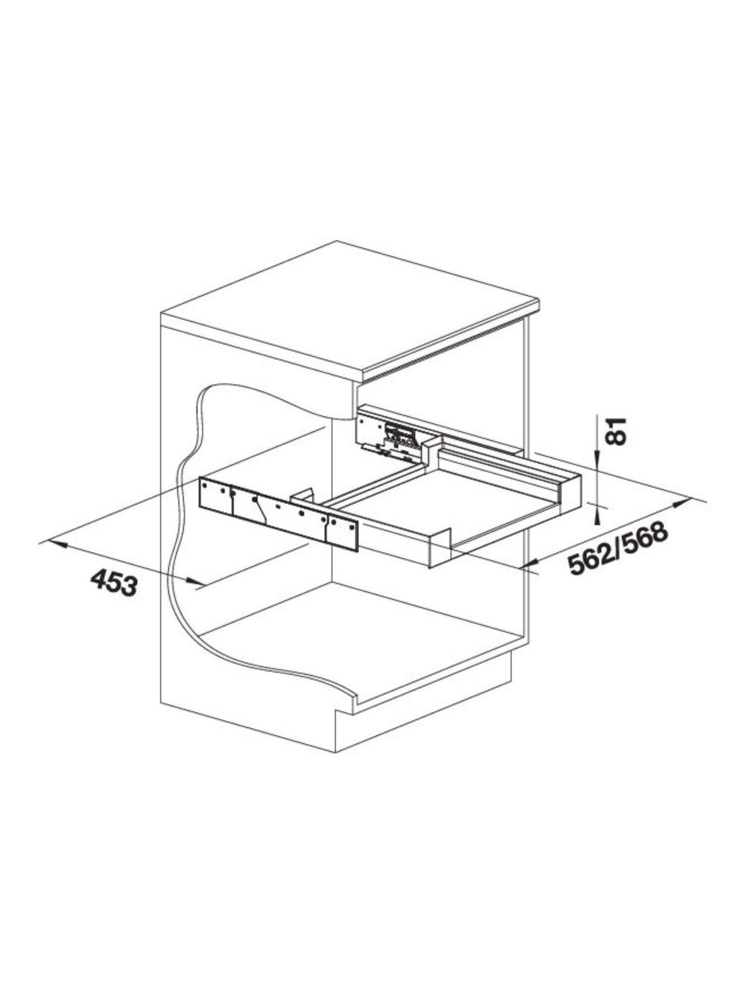 BLANCO flat drawer dark grey, imported from the UK