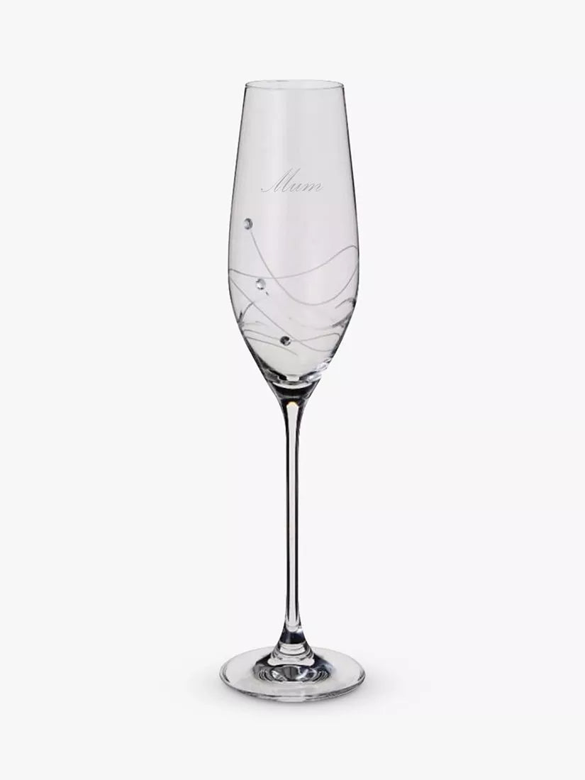 Dartington Crystal engraved mum champagne flute 210ml - British product