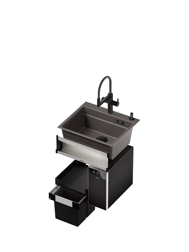 BLANCO under counter pull-out kitchen bin dark grey 30L - British product