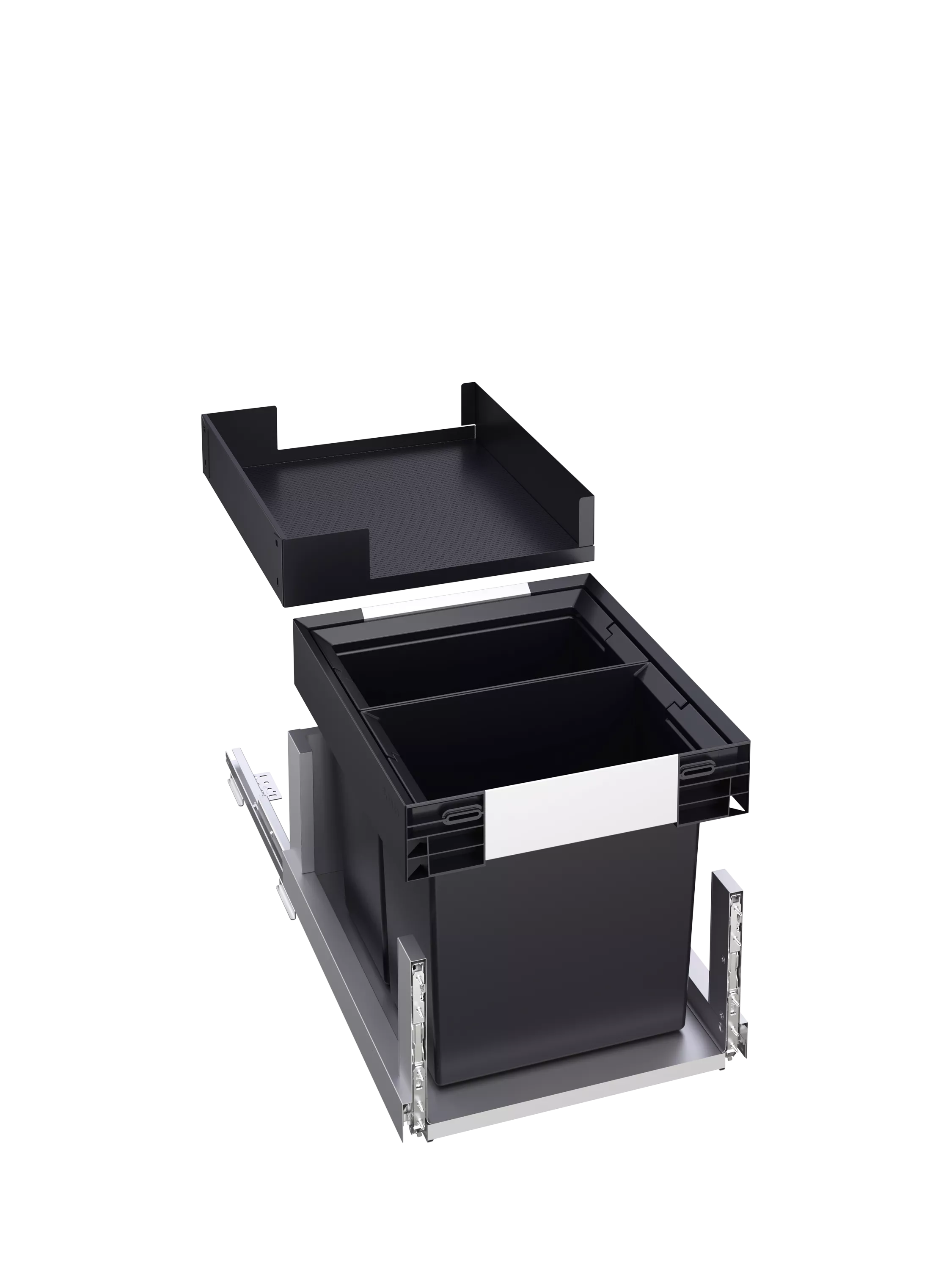 BLANCO under counter pull-out kitchen bin dark grey 2x26L - British product