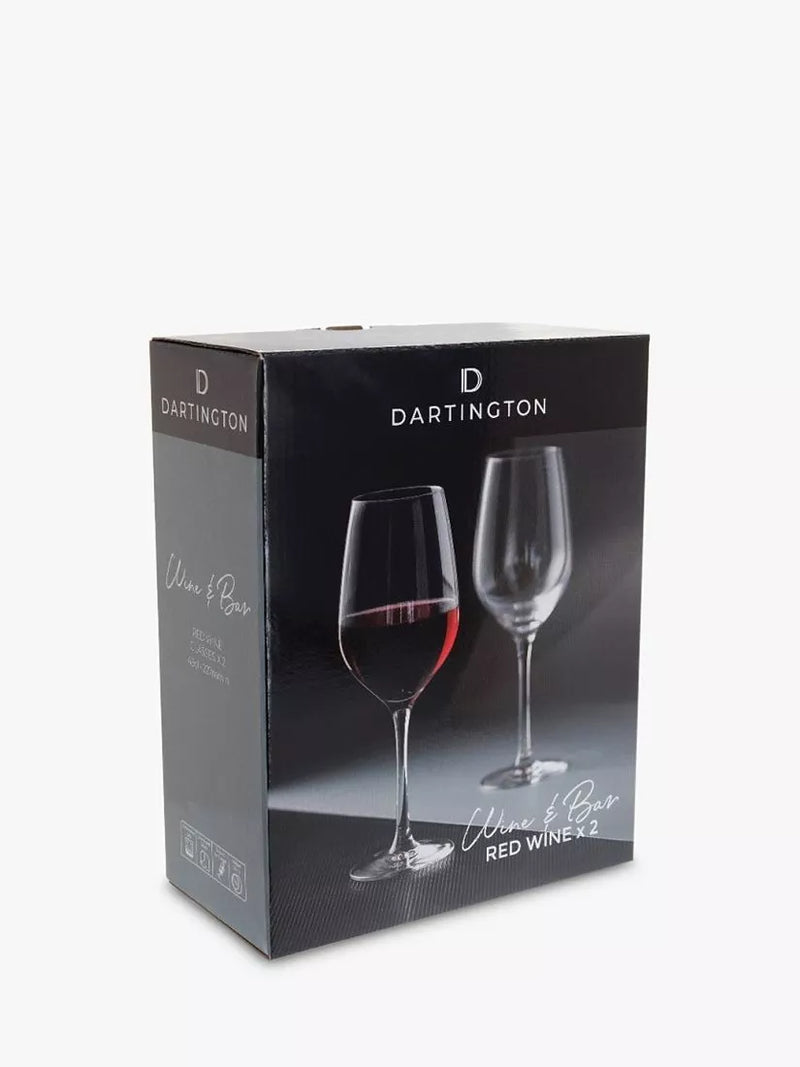 Dartington Crystal red wine glasses set of 2 490ml, imported from the UK