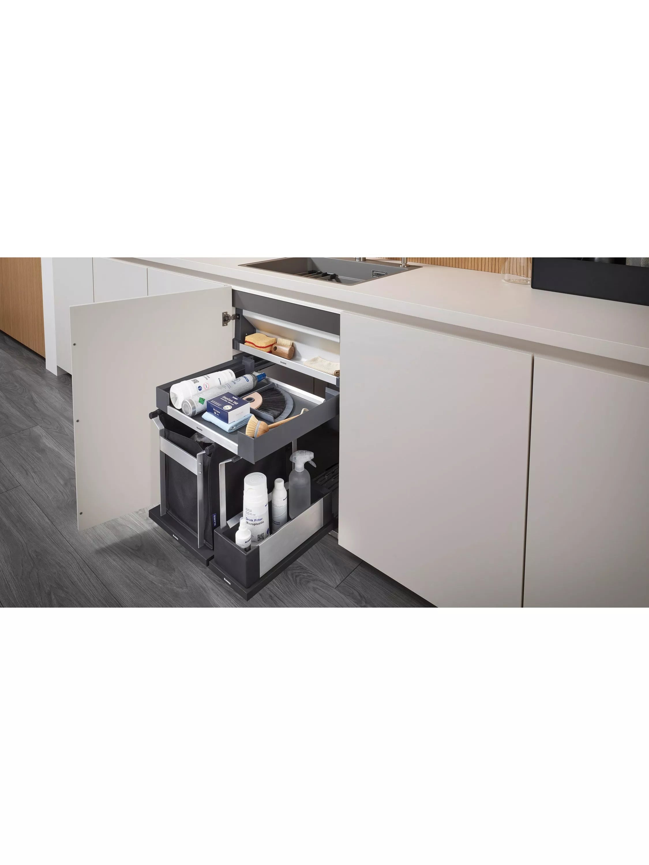 BLANCO portable kitchen storage caddy single dark grey, UK version