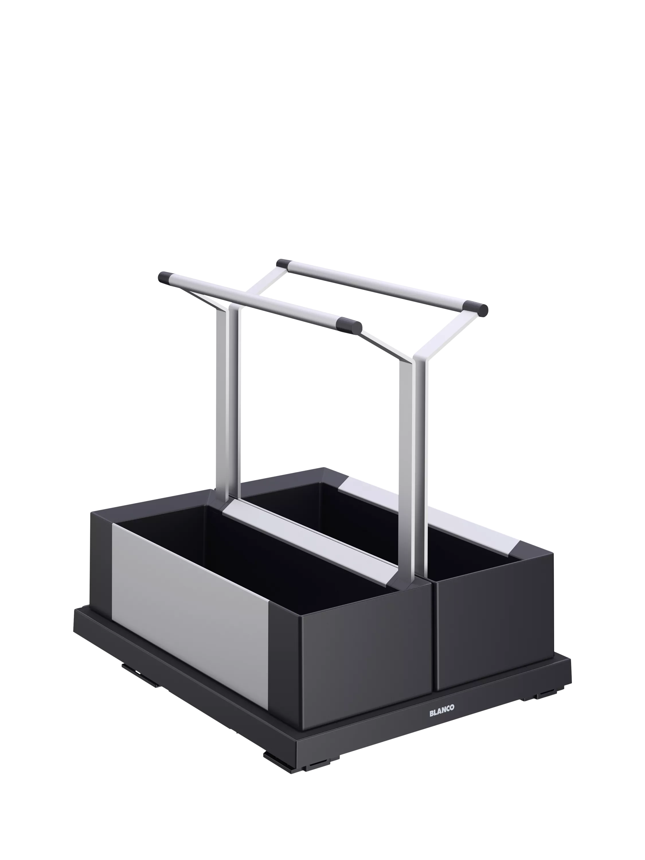 BLANCO kitchen storage caddy double dark grey, imported from the UK