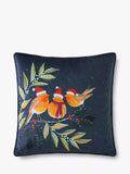 Sara Miller Robin Chorus Christmas Cushion, Midnight