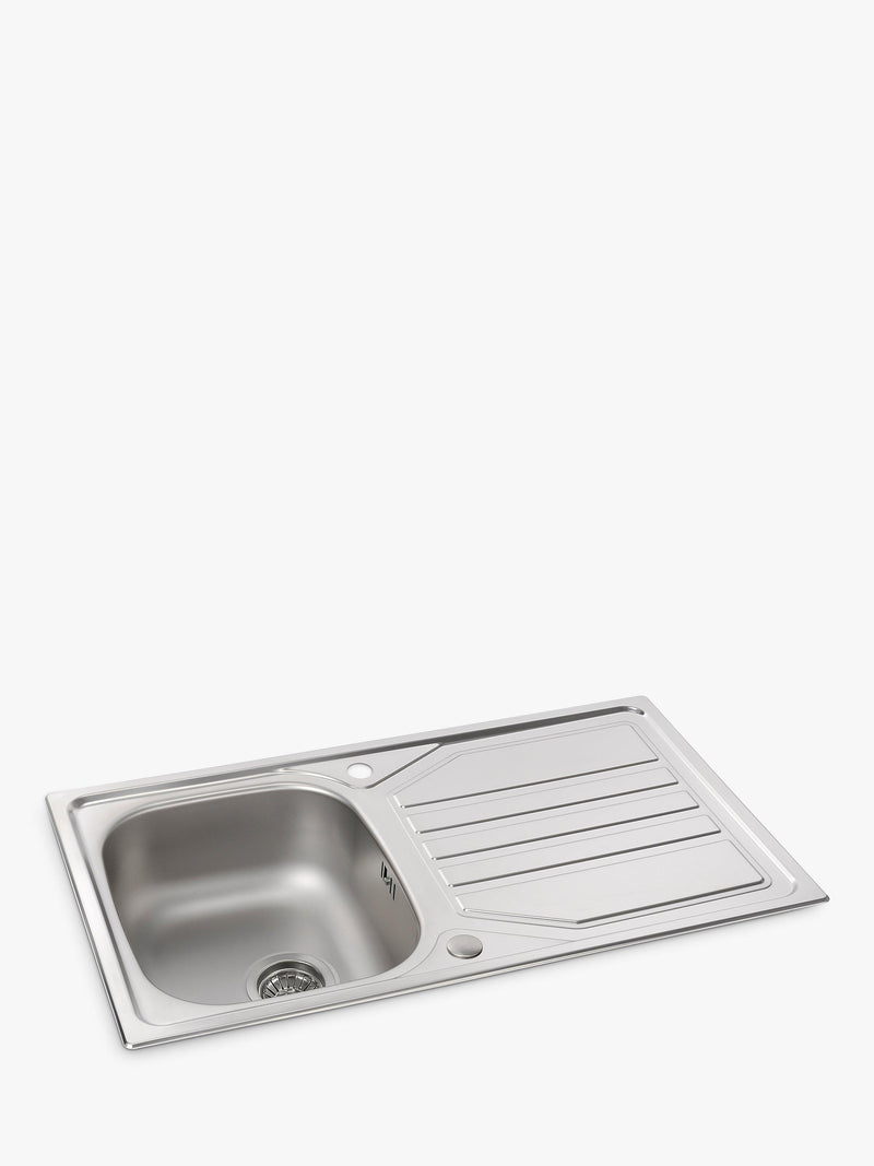 Abode Mikro inset kitchen sink and drainer stainless steel - British product