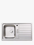 Abode Neron Inset Stainless Steel Kitchen Sink with Drainer - British product