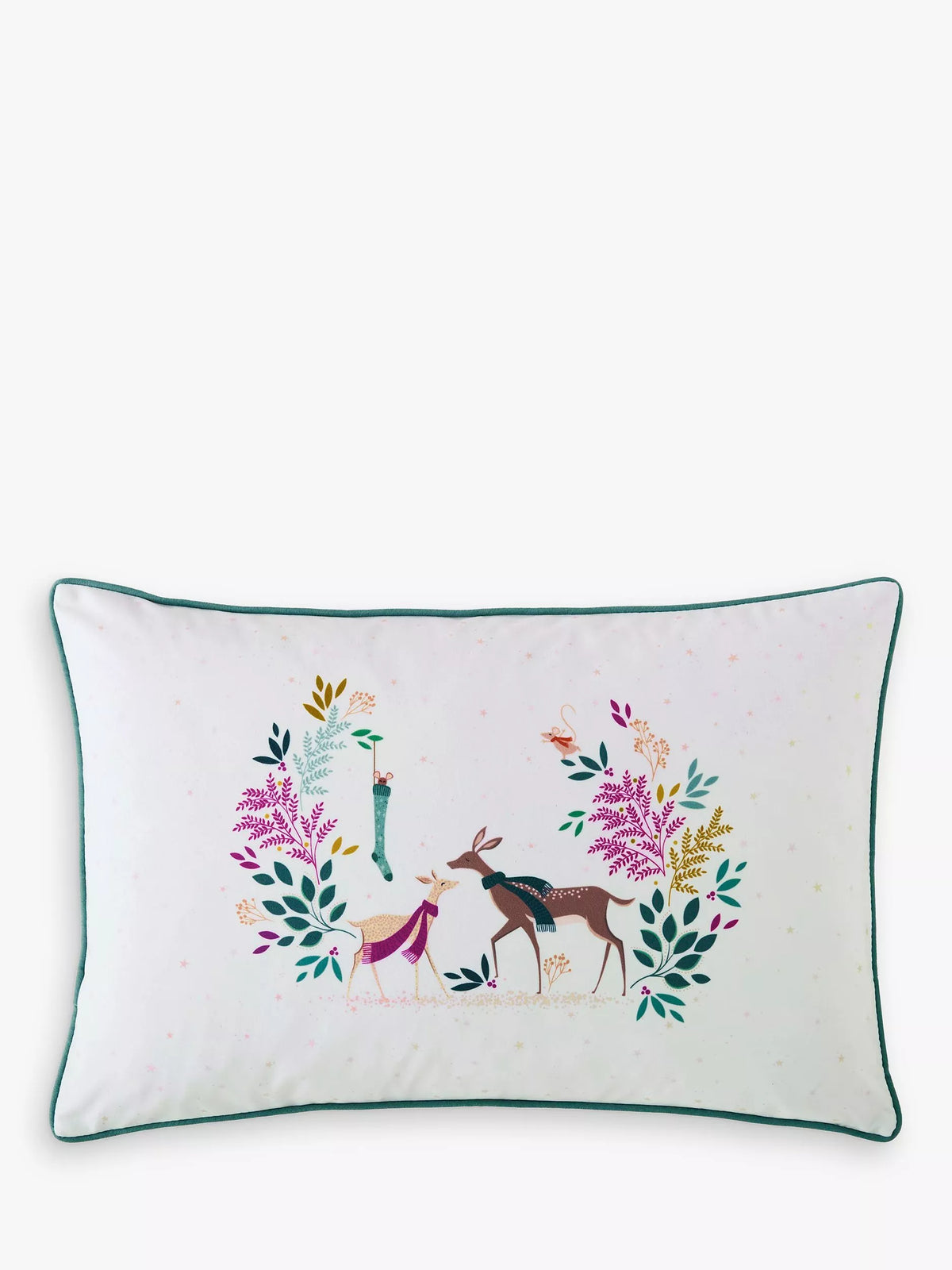 Sara Miller Woodland Tales Christmas Cushion, Deer